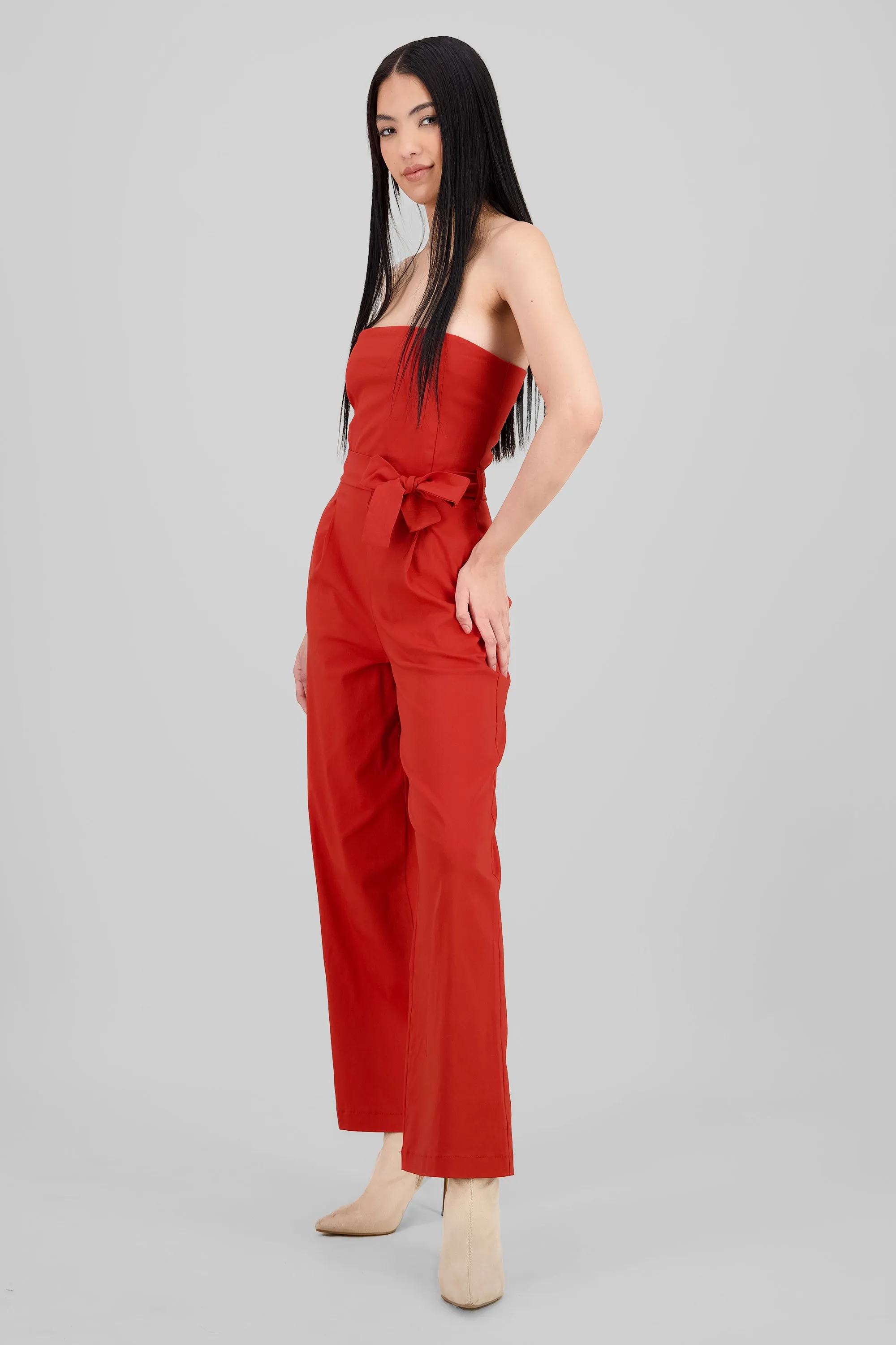 Jumpsuit strapless detalle cinturon sold by Shasa product image thumbnail 3