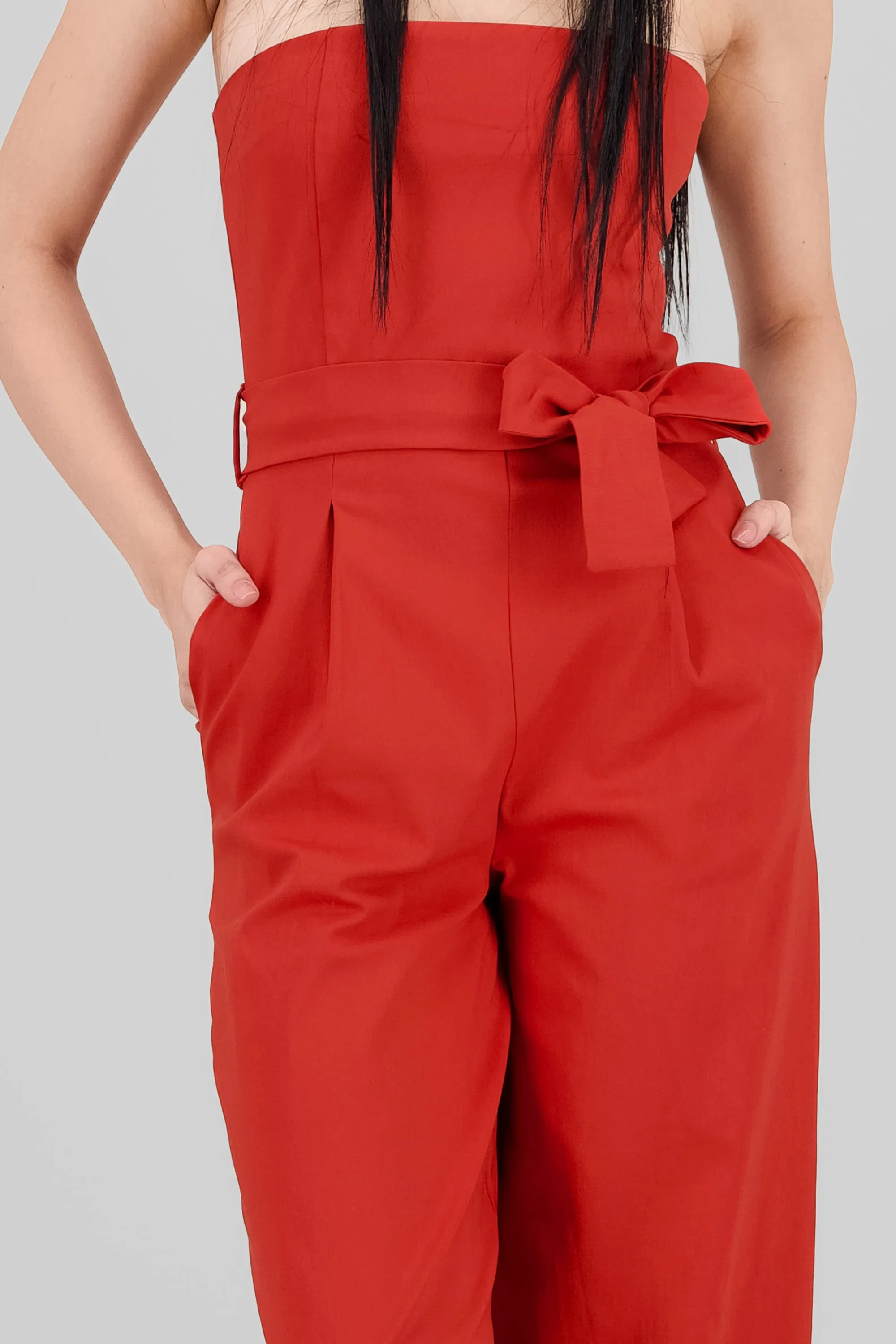 Jumpsuit strapless detalle cinturon sold by Shasa product image thumbnail 5