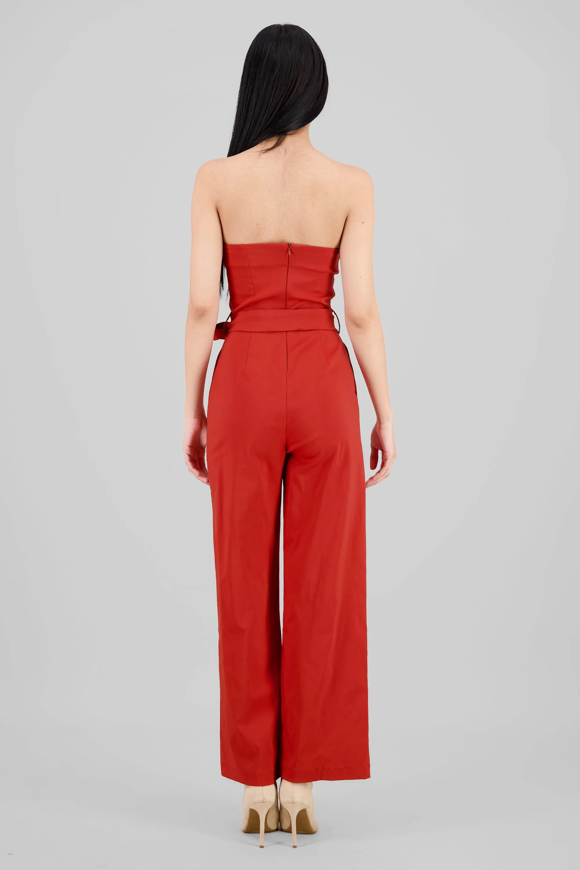 Jumpsuit strapless detalle cinturon sold by Shasa product image thumbnail 4