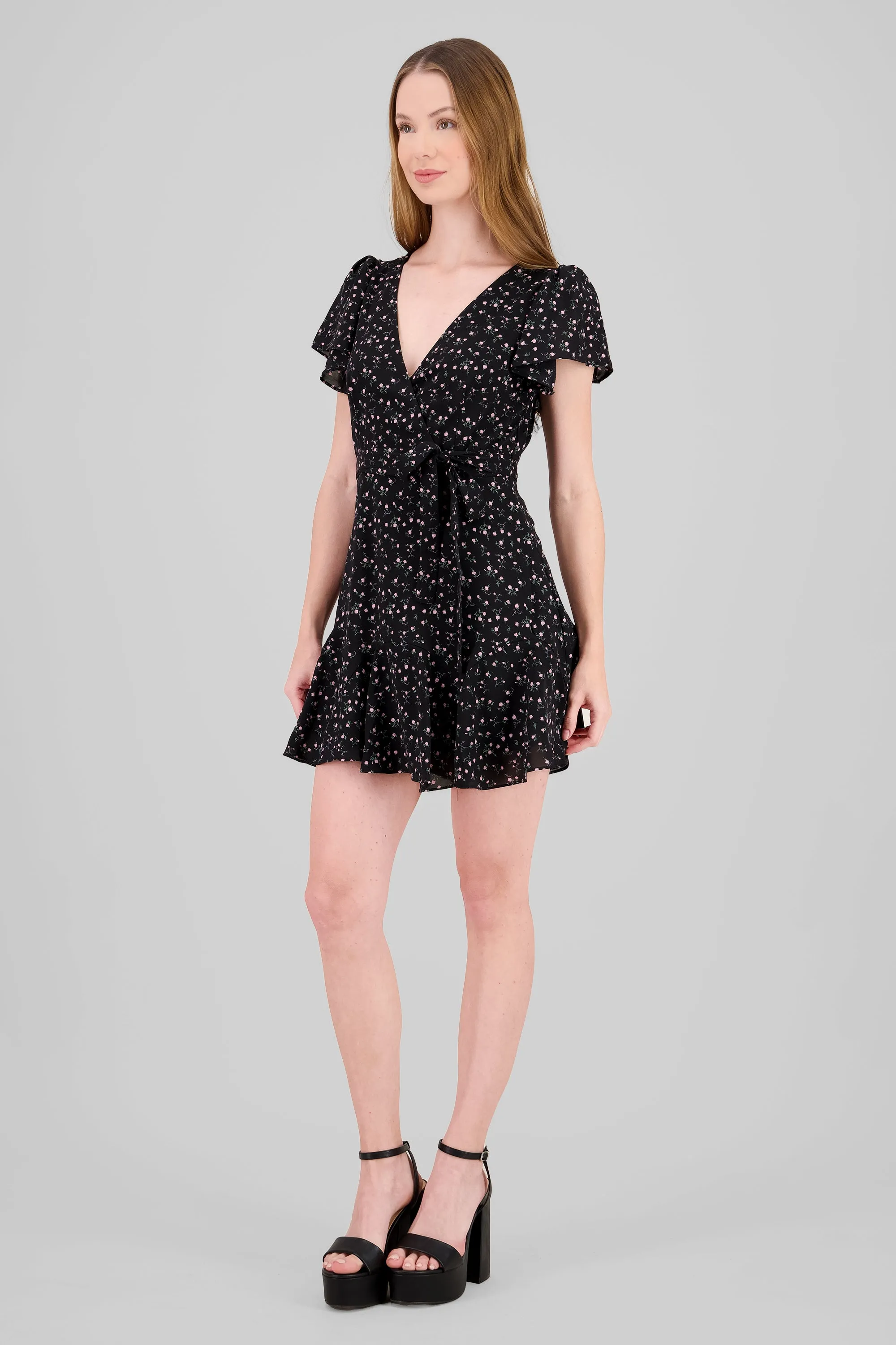 Vestido wrap de flores sold by Shasa product image thumbnail 3