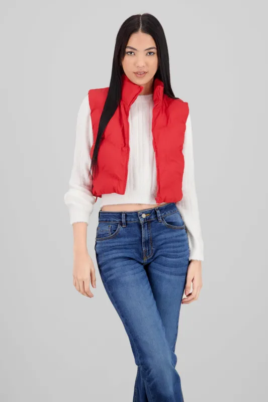 Chaleco corto capitonado liso sold by Shasa