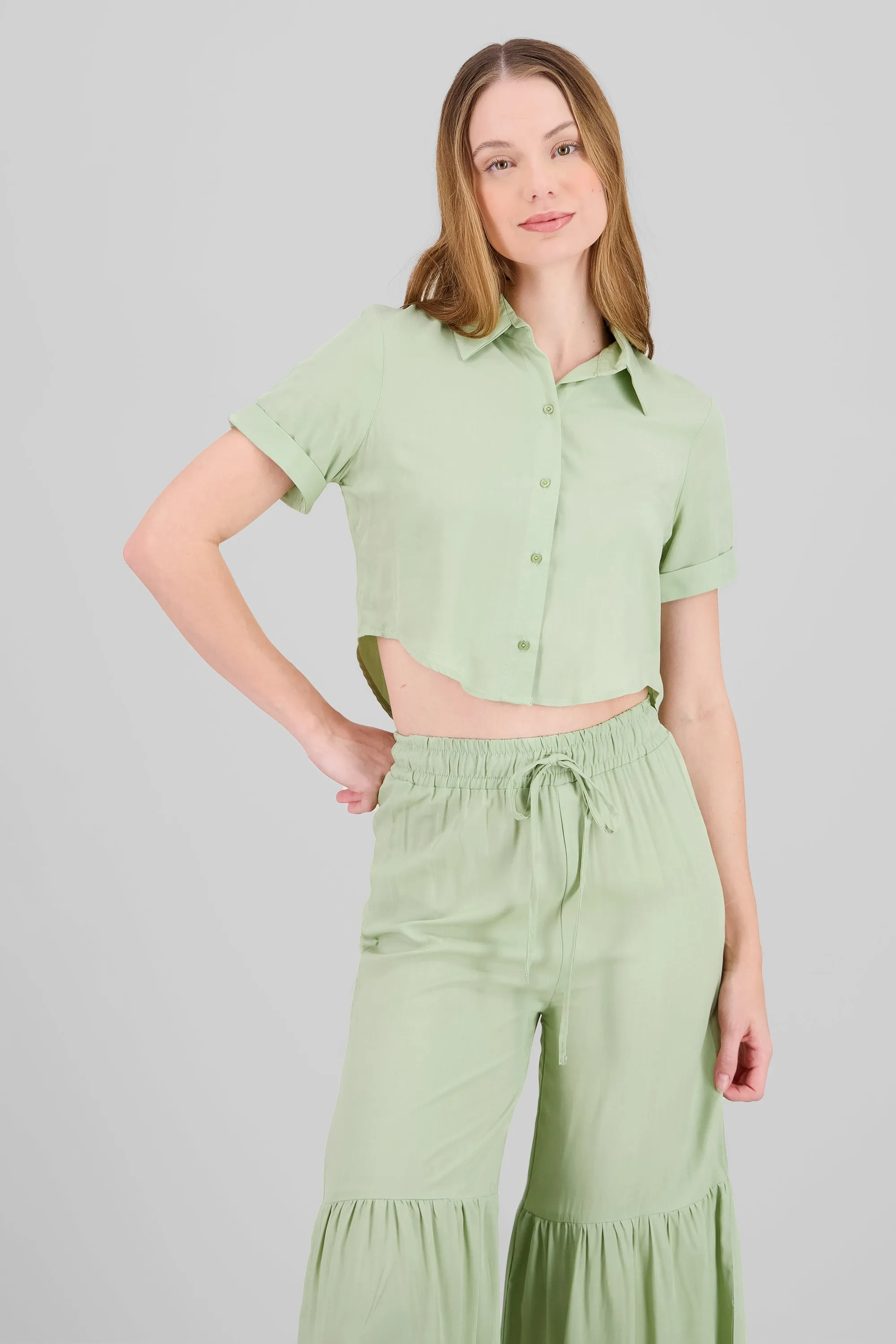 Camisa botones manga corta sold by Shasa