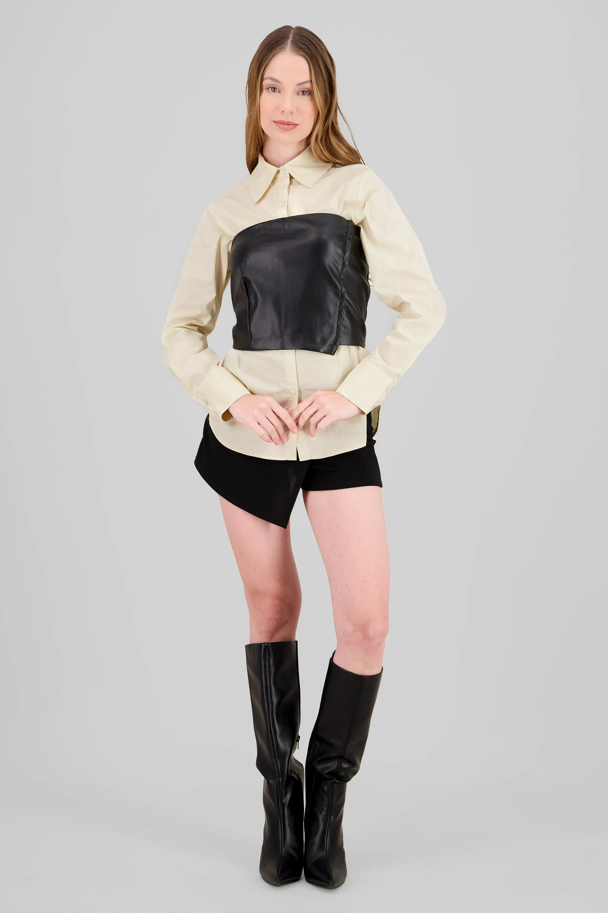 Camisa oversize detalle top tubo pu sold by Shasa product image thumbnail 2