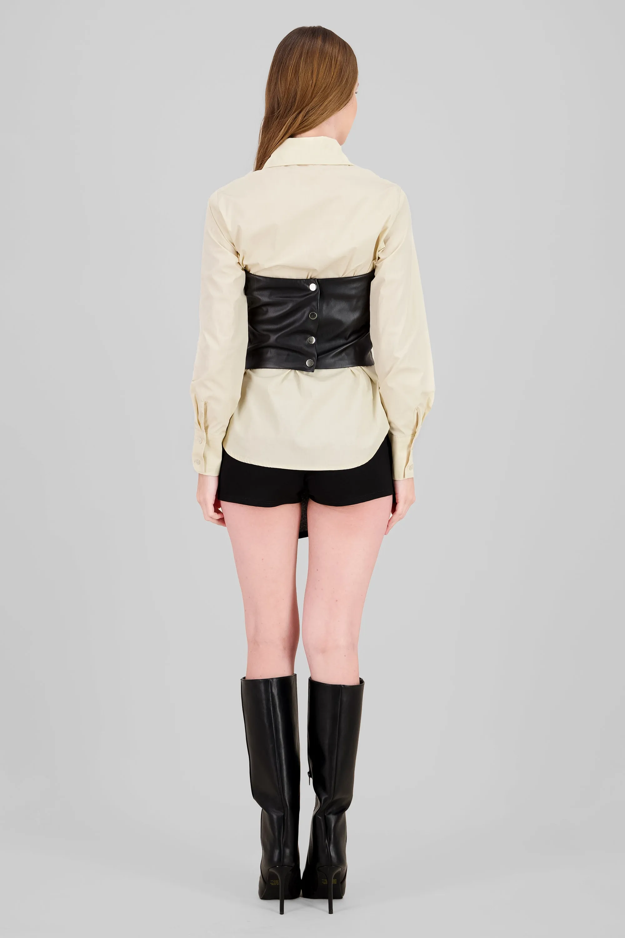 Camisa oversize detalle top tubo pu sold by Shasa product image thumbnail 4