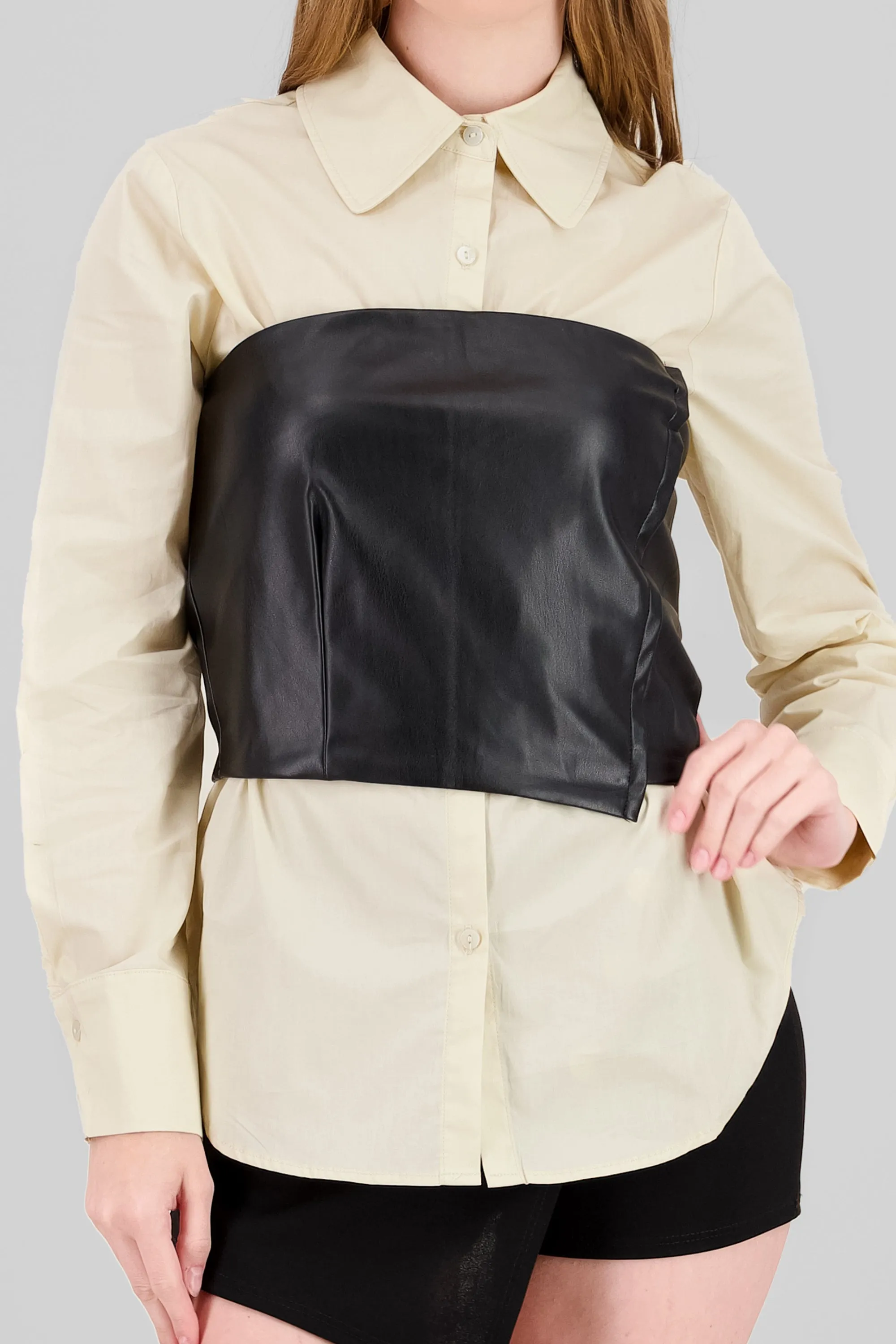 Camisa oversize detalle top tubo pu sold by Shasa product image thumbnail 5