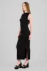 Vestido midi drapedado liso sold by Shasa