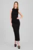 Vestido midi drapedado liso sold by Shasa