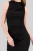Vestido midi drapedado liso sold by Shasa
