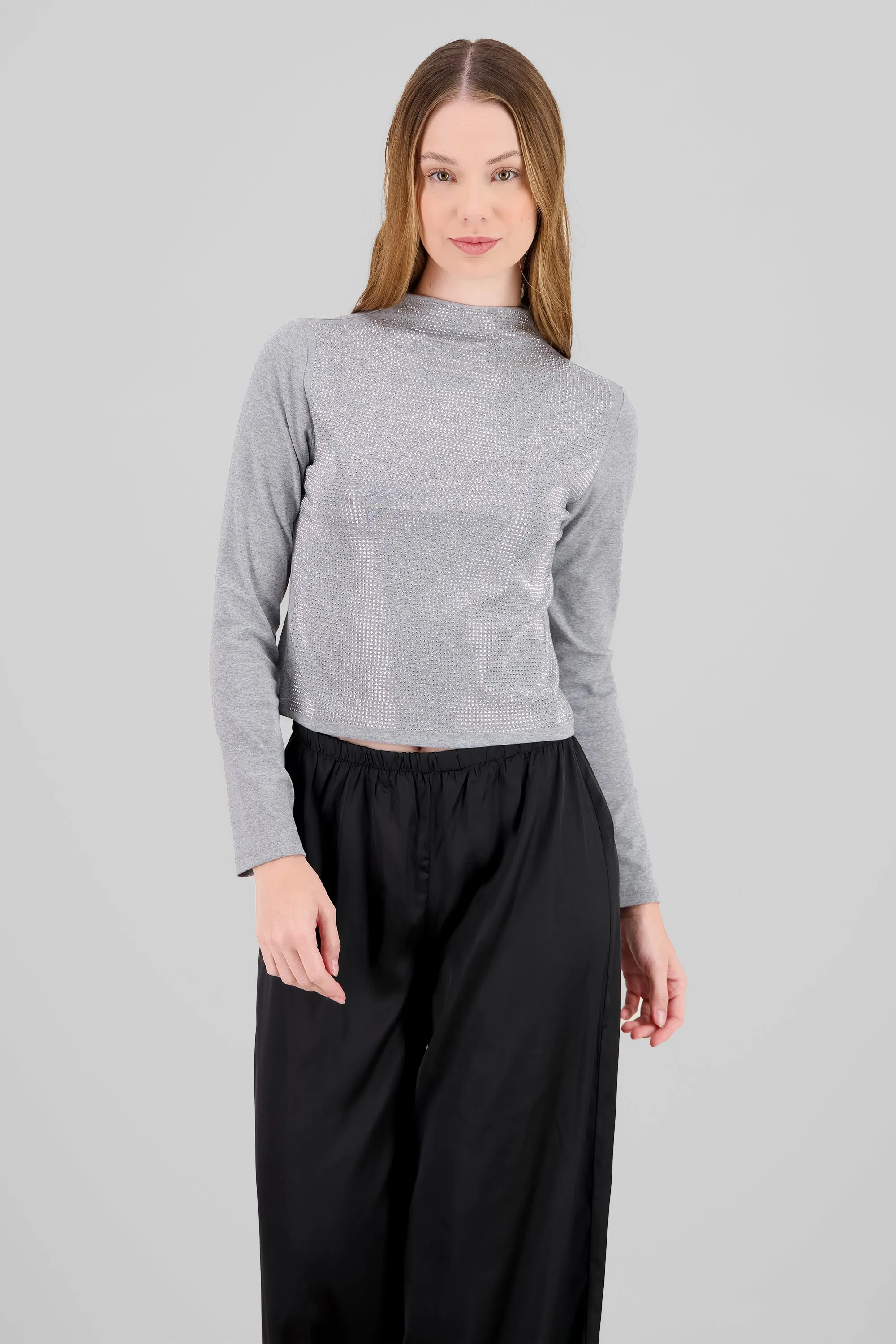 Top manga larga brillos sold by Shasa