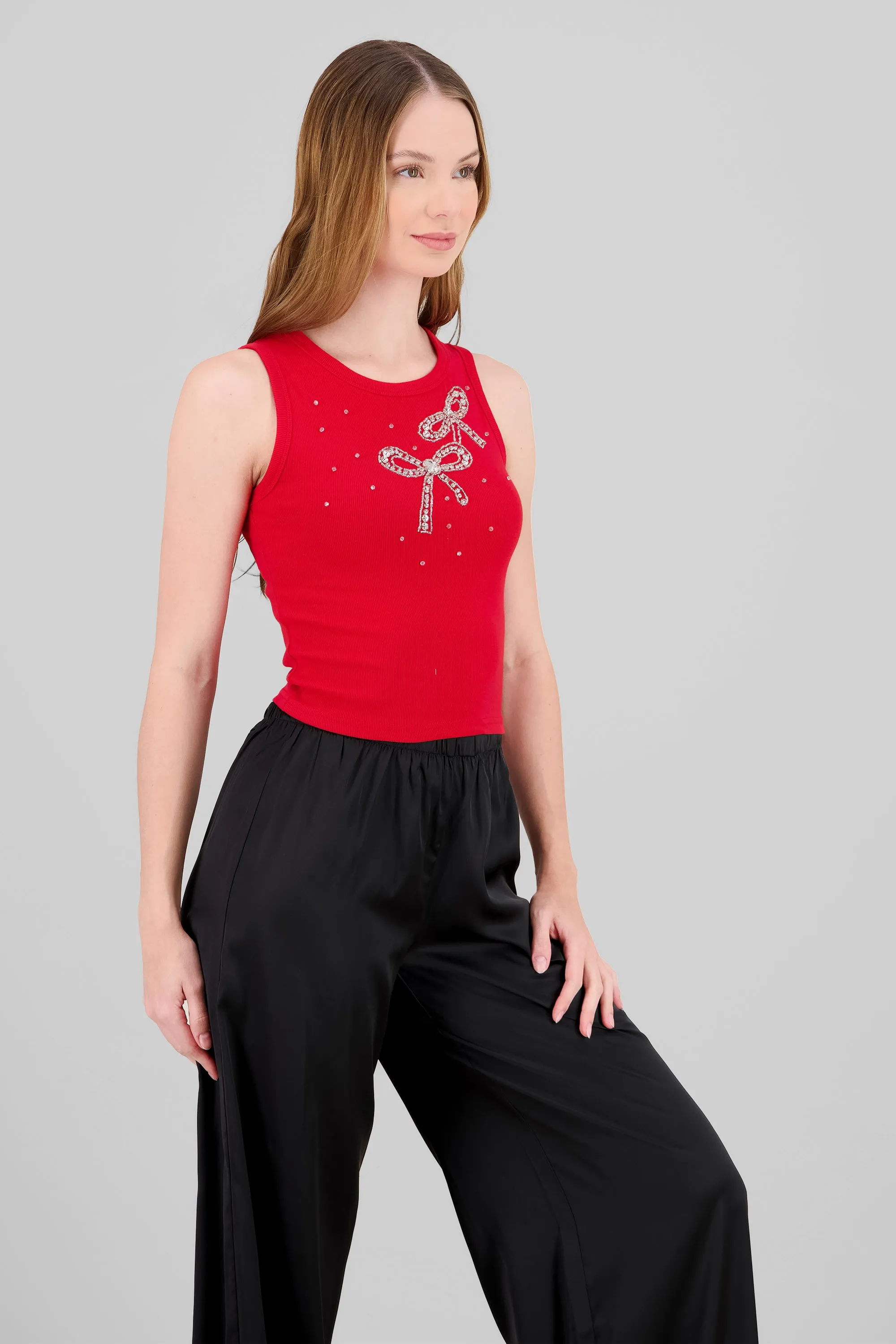 Top sin mangas detalle moños brillos sold by Shasa product image thumbnail 3