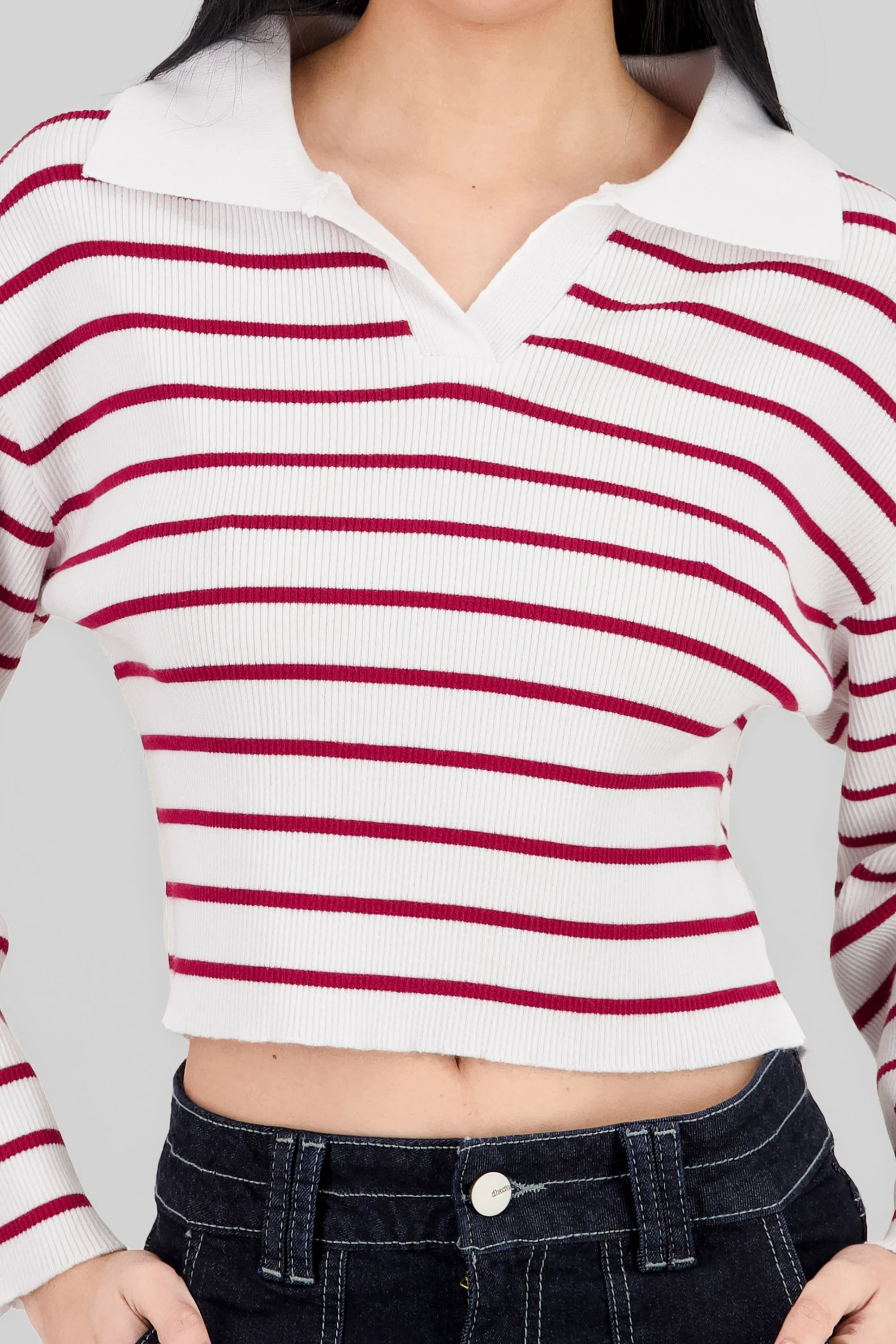 Sueter tejido cuello polo rayas sold by Shasa product image thumbnail 5