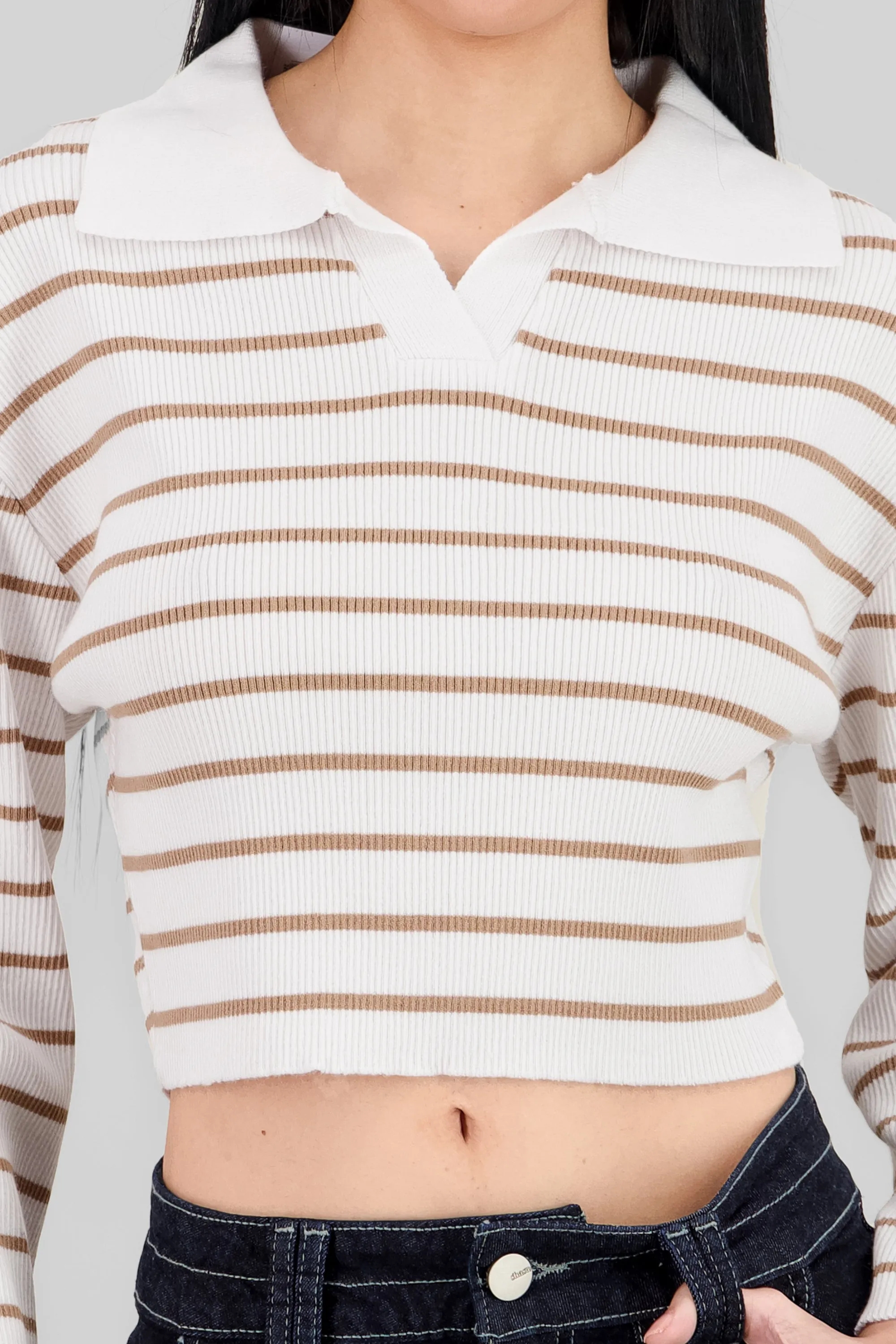 Sueter tejido cuello polo rayas sold by Shasa product image thumbnail 5