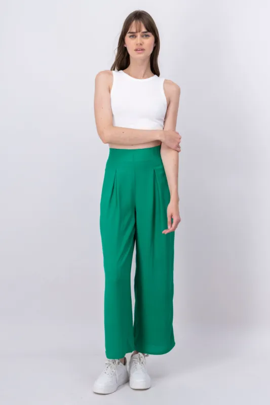 Pantalón culotte cintura alta pinzas sold by Shasa