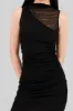 Vestido mesh drapeado sin mangas sold by Shasa