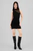 Vestido mesh drapeado sin mangas sold by Shasa