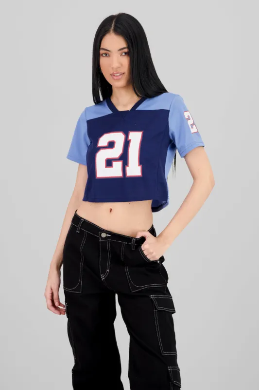 Playera jersey cropped sold by Shasa