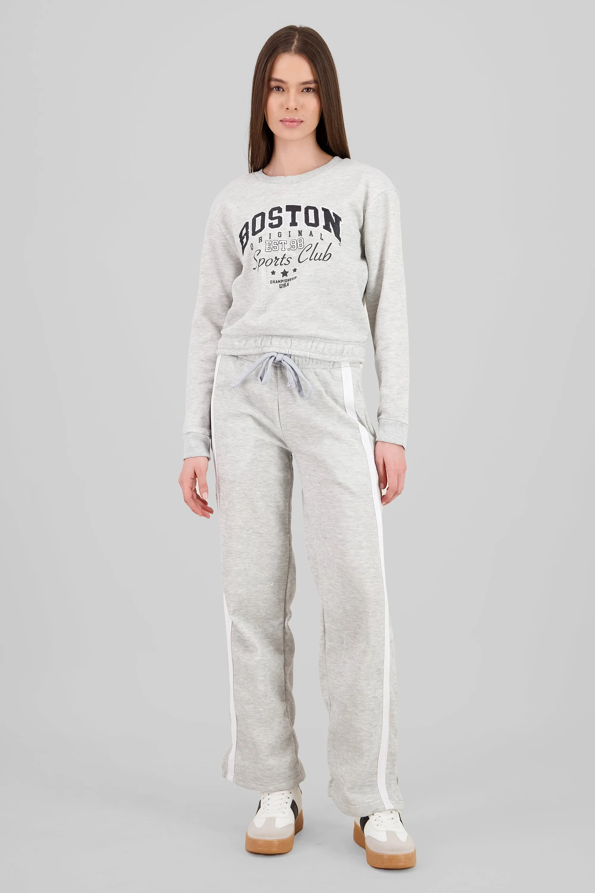 Pants con contrste de linea y wide leg sold by Shasa