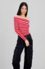 Top rayas off shoulder manga rayas sold by Shasa