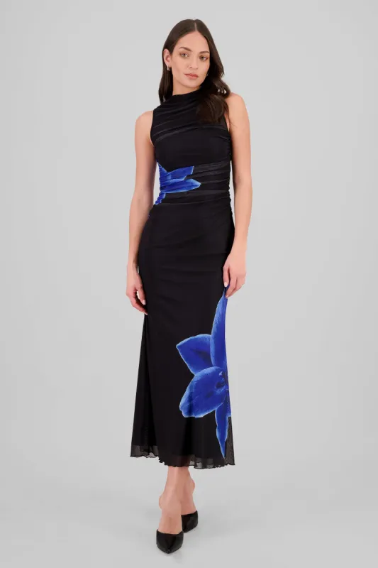 Vestido maxi de mesh estampado flores sold by Shasa