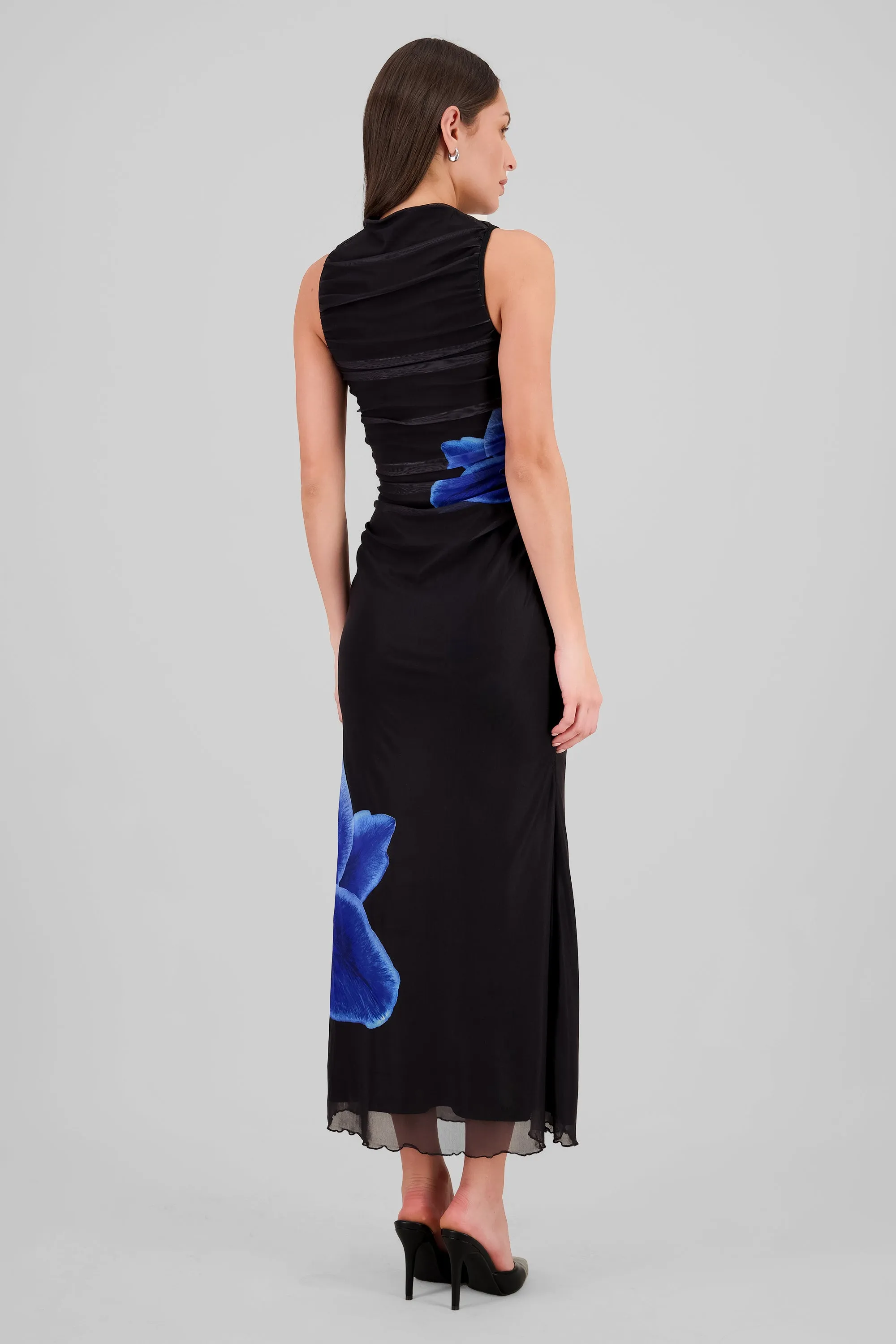 Vestido maxi de mesh estampado flores sold by Shasa product image thumbnail 4