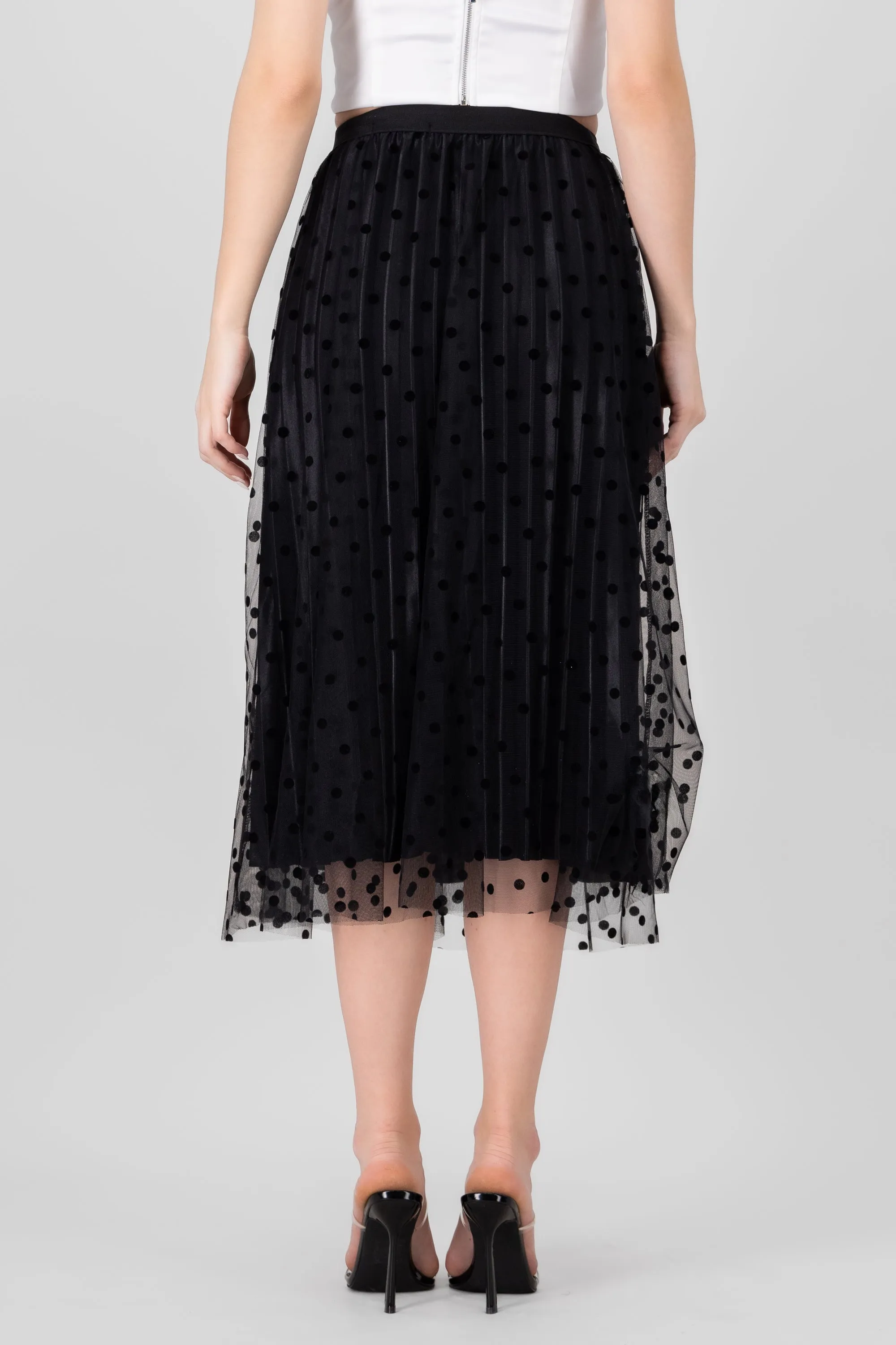 Falda midi puntos flock sold by Shasa product image thumbnail 4