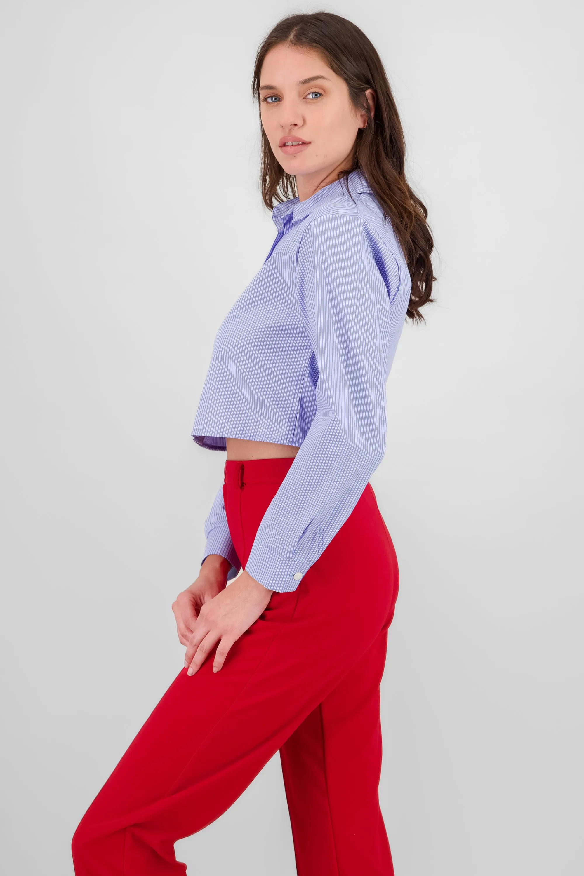 Camisa crop manga larga rayas sold by Shasa product image thumbnail 3