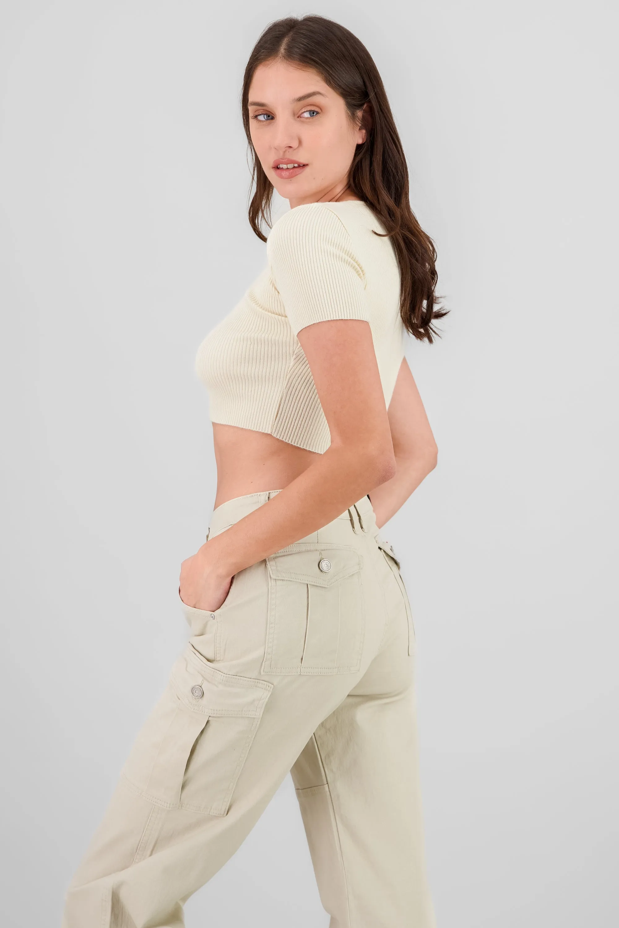 Top tejido manga corta cuello V sold by Shasa product image thumbnail 3