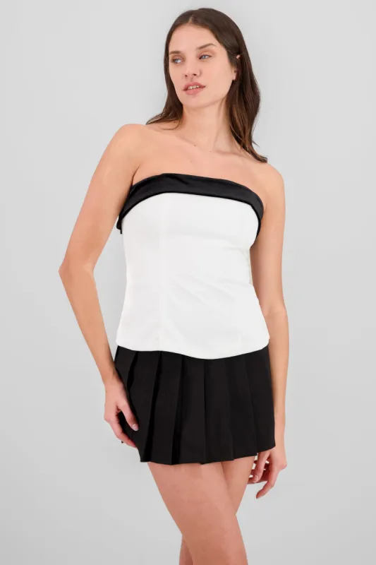 Top liso con detalle en mono sold by Shasa