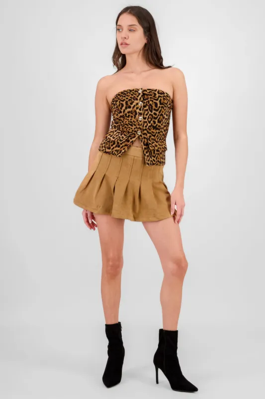 Falda tablada gamuza sold by Shasa