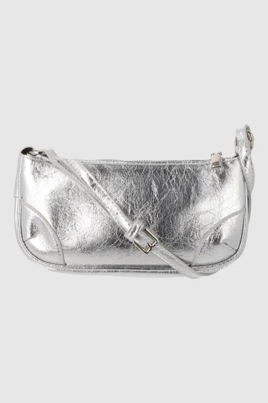 Bolsa baguette hombro metalizada sold by Shasa