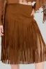 Falda midi con flecos lisa sold by Shasa