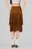 Falda midi con flecos lisa sold by Shasa
