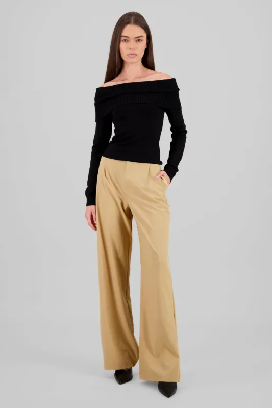 Pantalón Recto Pinzas Bolsillos sold by Shasa