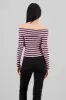 Top rayas off shoulder manga rayas sold by Shasa