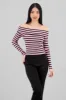 Top rayas off shoulder manga rayas sold by Shasa