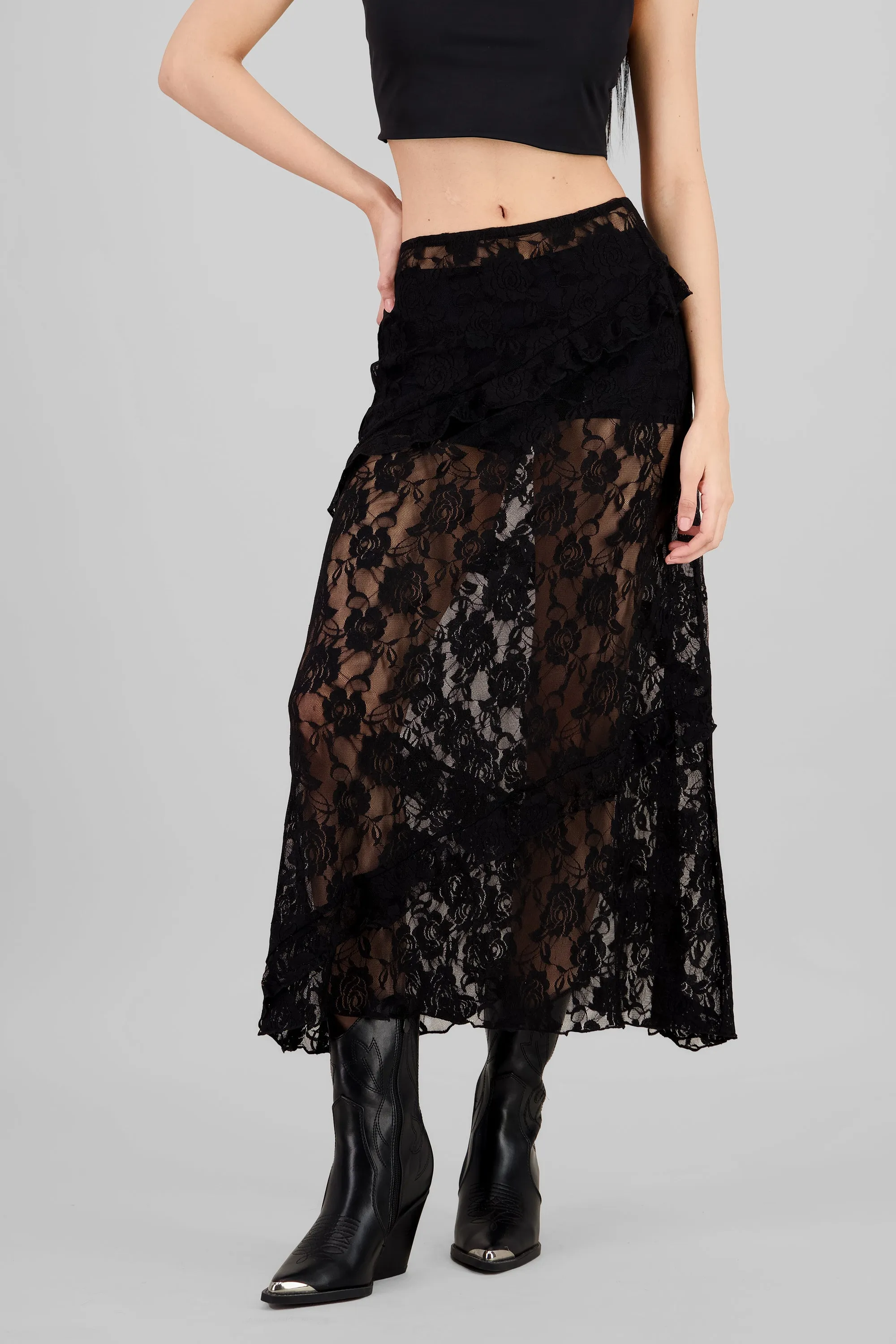 Falda maxi de encaje sold by Shasa product image thumbnail 2