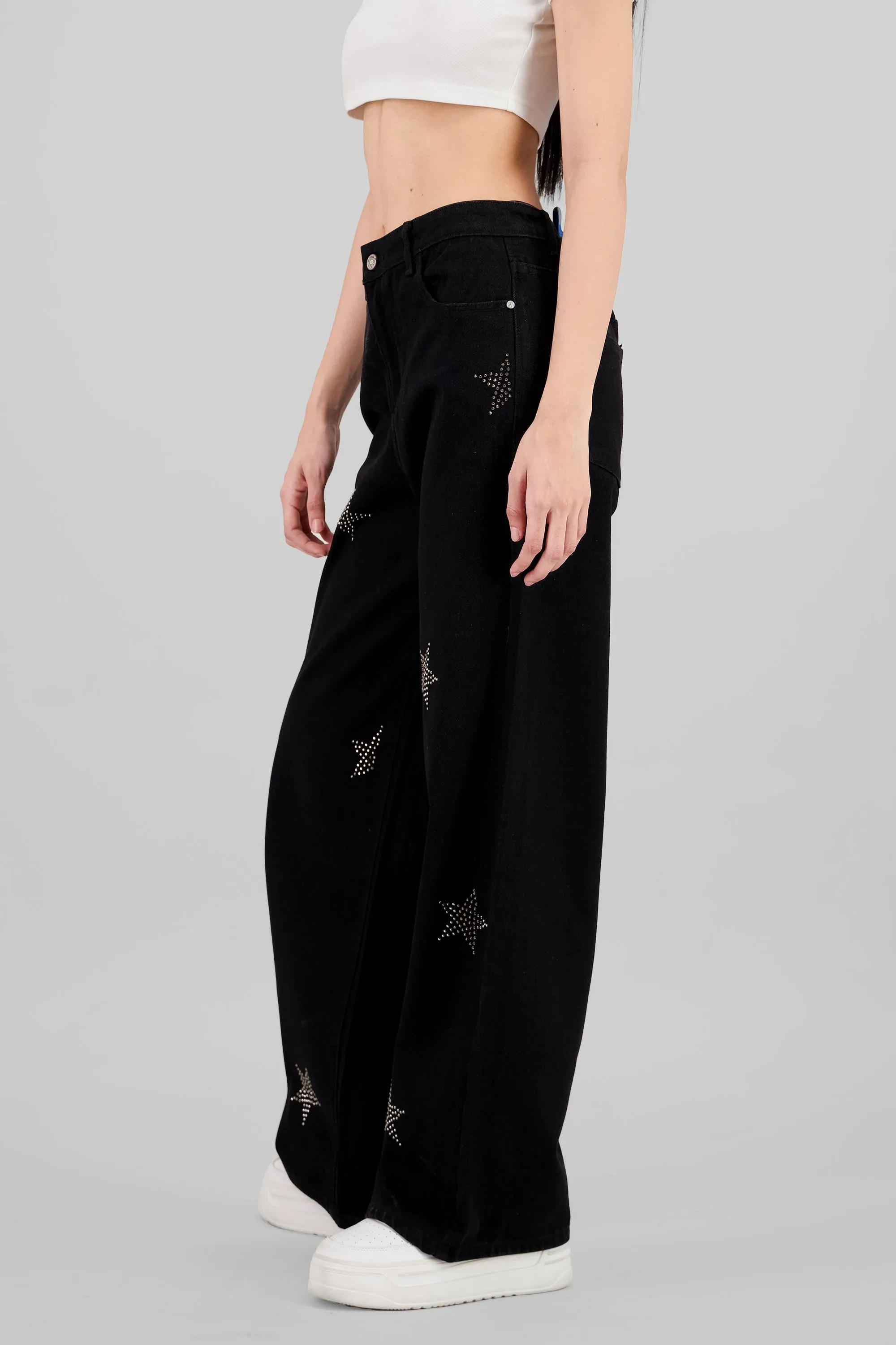 Jeans wide leg estrellas brillos sold by Shasa product image thumbnail 3
