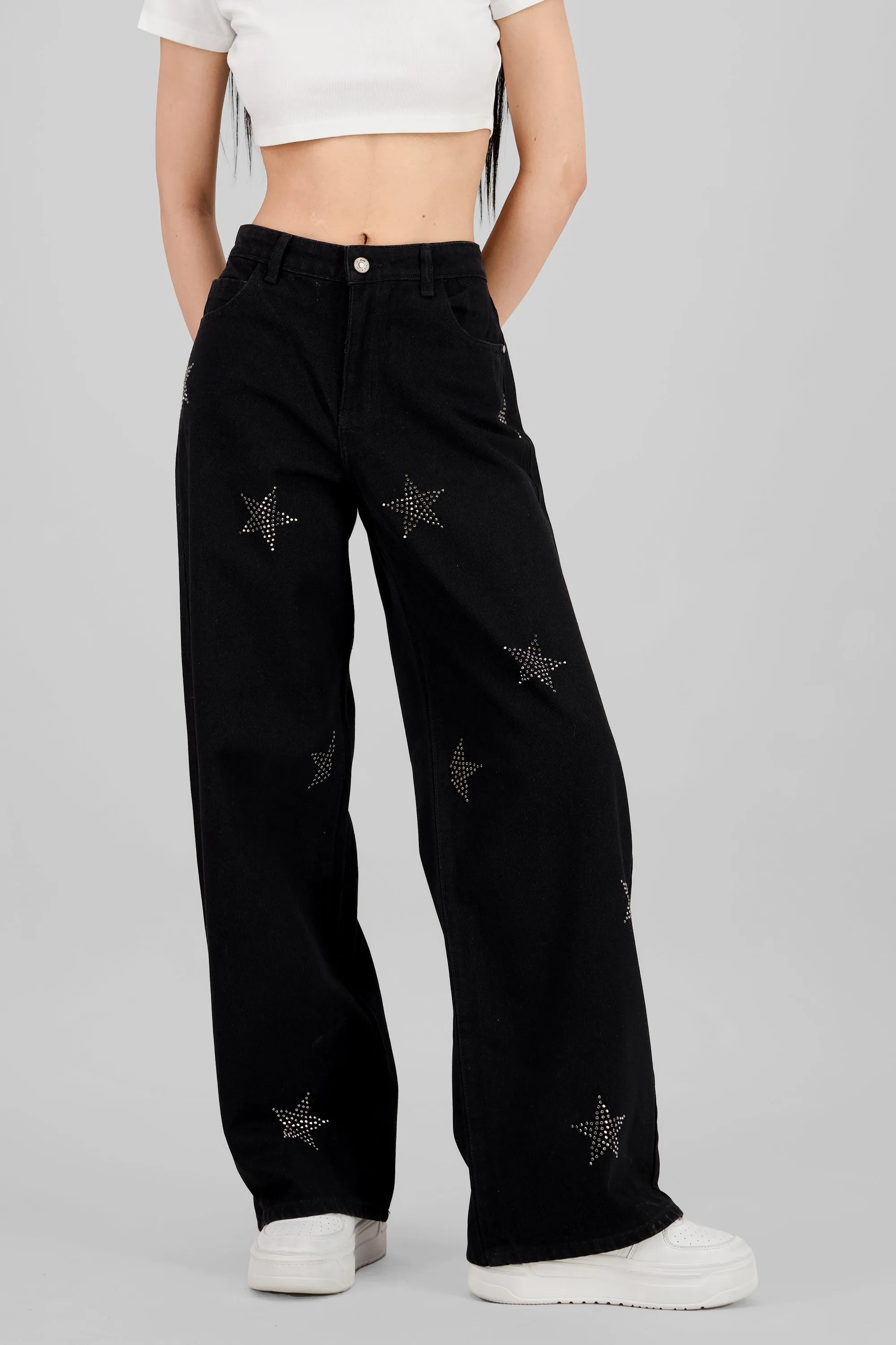 Jeans wide leg estrellas brillos sold by Shasa product image thumbnail 2
