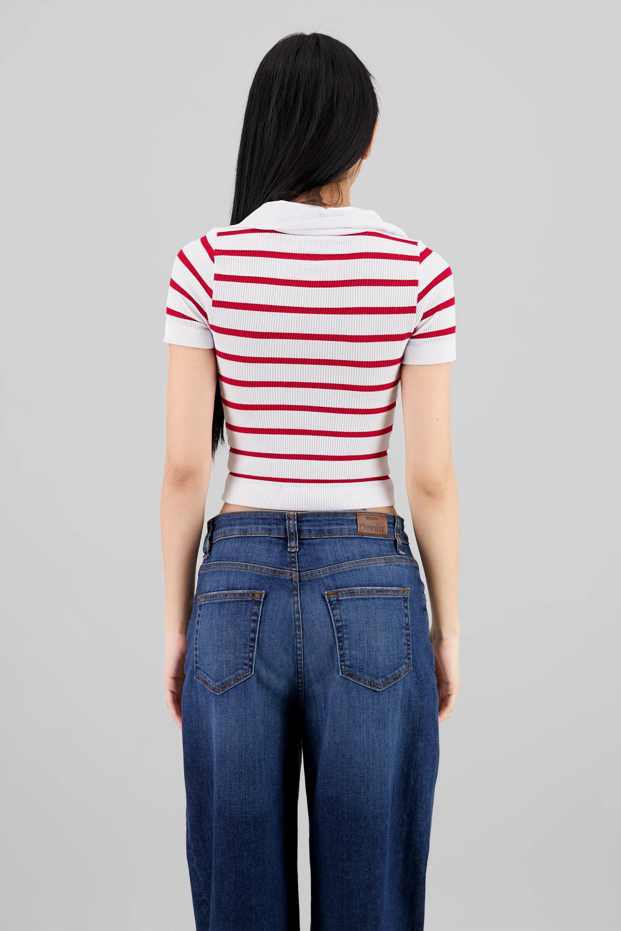 Top seamless rayas cuello polo sold by Shasa product image thumbnail 4