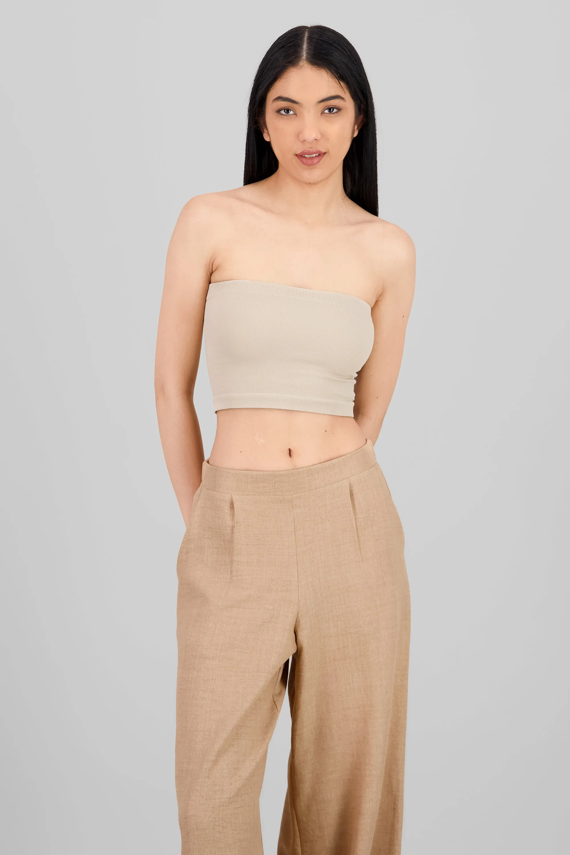 Top Tubo Strapless Rib sold by Shasa