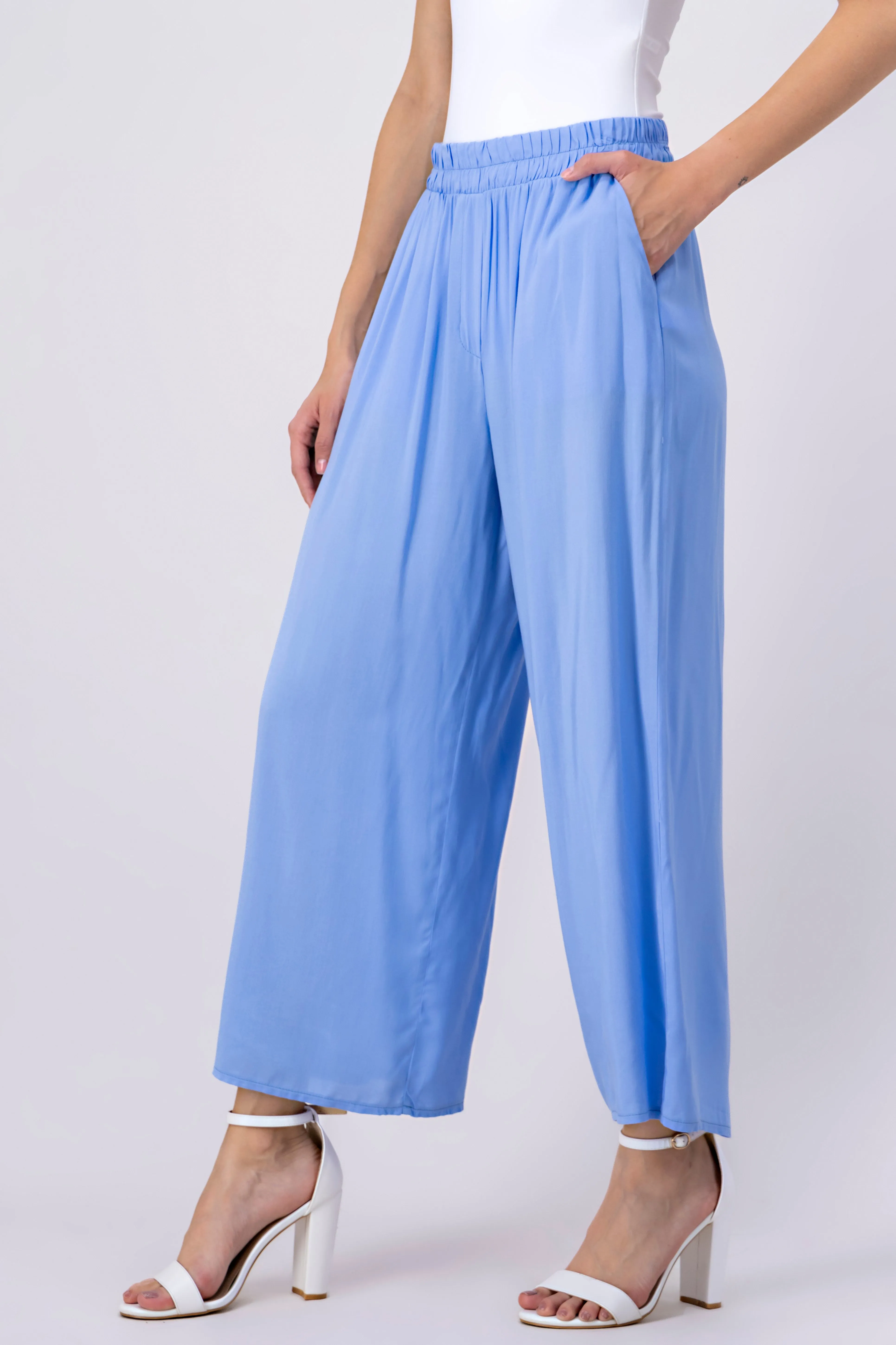 Pantalón Wide Leg Cintura Alta Fruncida sold by Shasa product image thumbnail 3