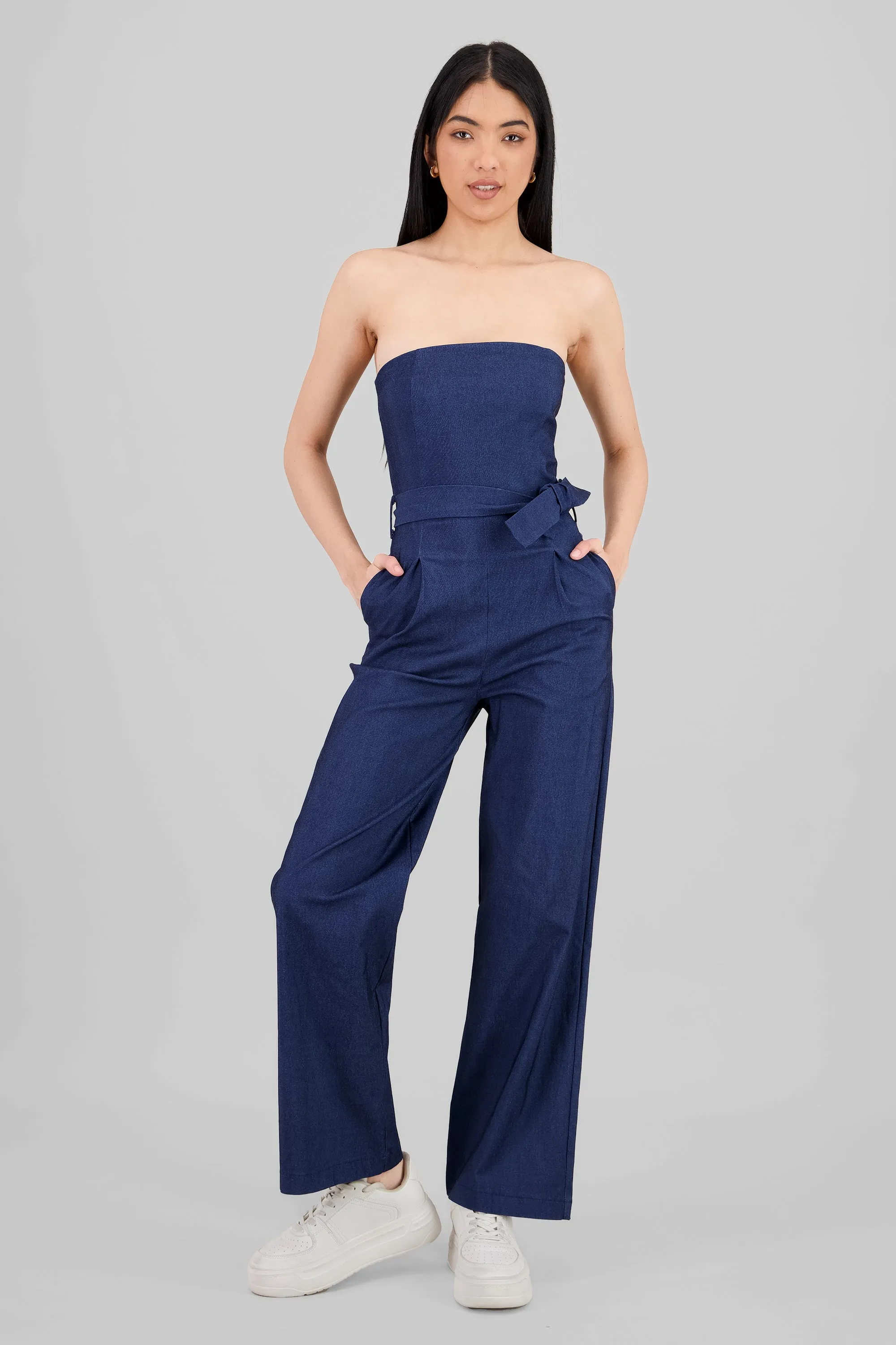 Jumpsuit strapless detalle cinturon sold by Shasa product image thumbnail 2