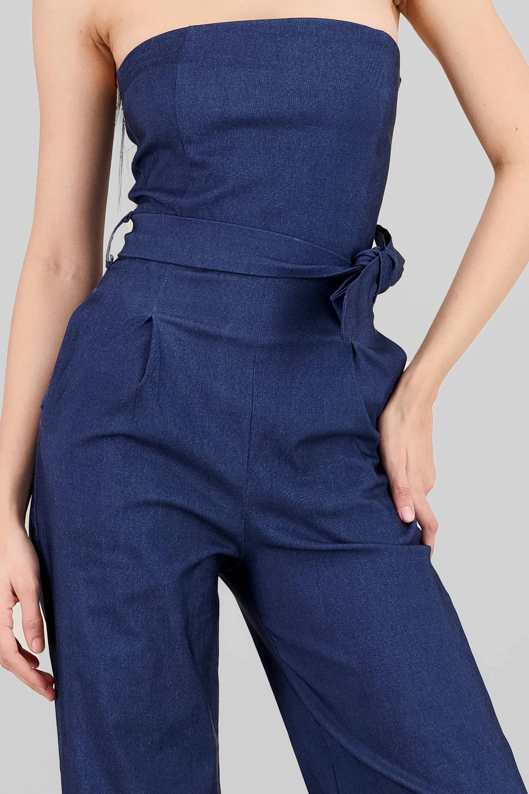 Jumpsuit strapless detalle cinturon sold by Shasa product image thumbnail 5