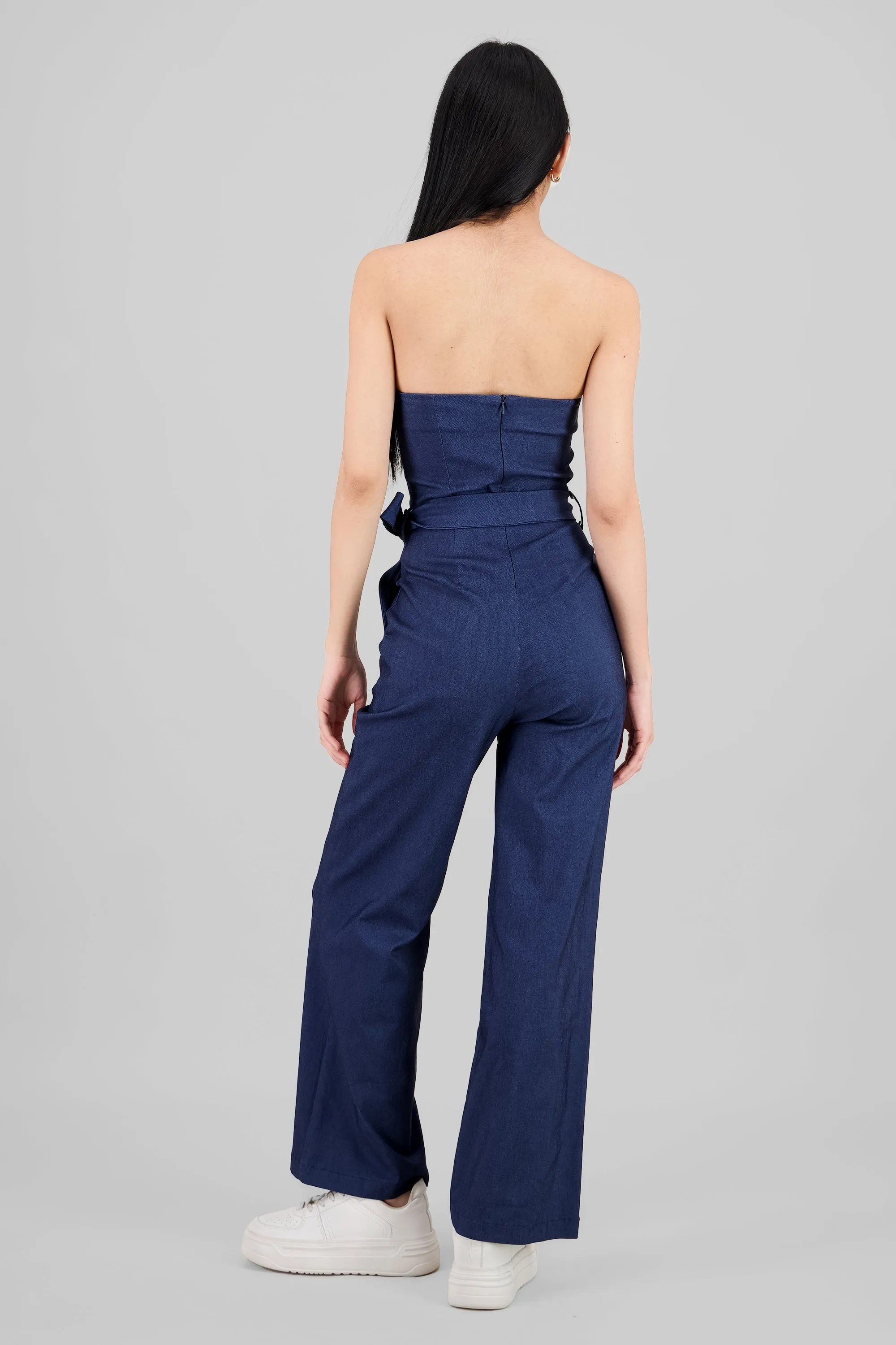 Jumpsuit strapless detalle cinturon sold by Shasa product image thumbnail 4