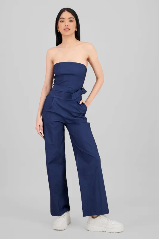 Jumpsuit strapless detalle cinturon sold by Shasa