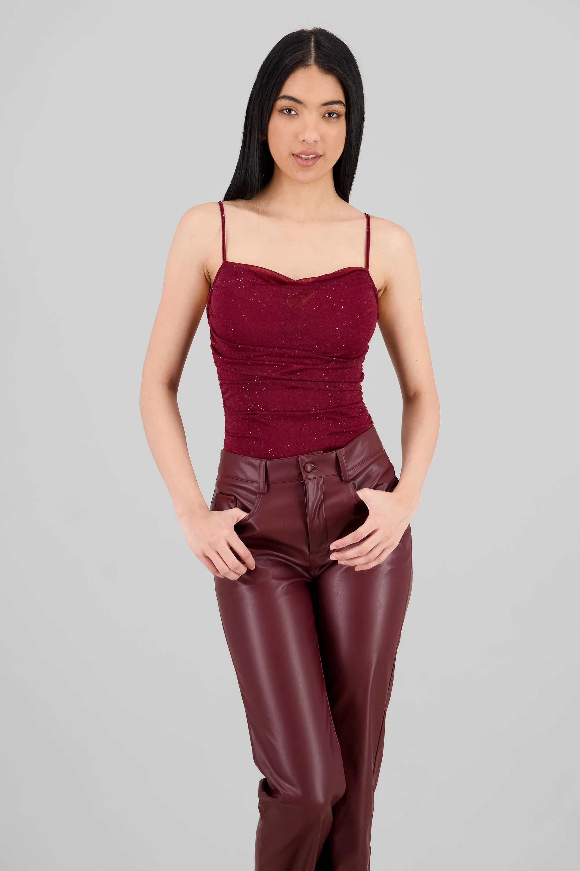 Bodysuit con cuello cascada de brillos sold by Shasa product image thumbnail 2