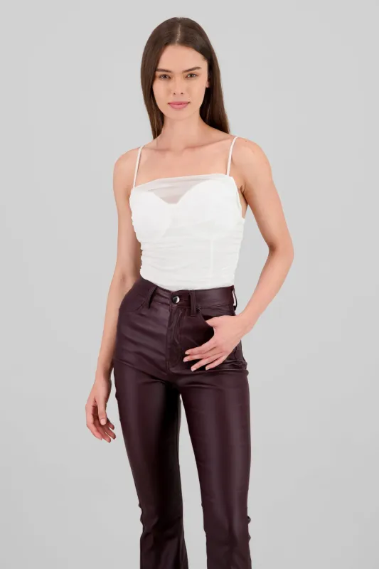 Bodysuit con cuello cascada de brillos sold by Shasa