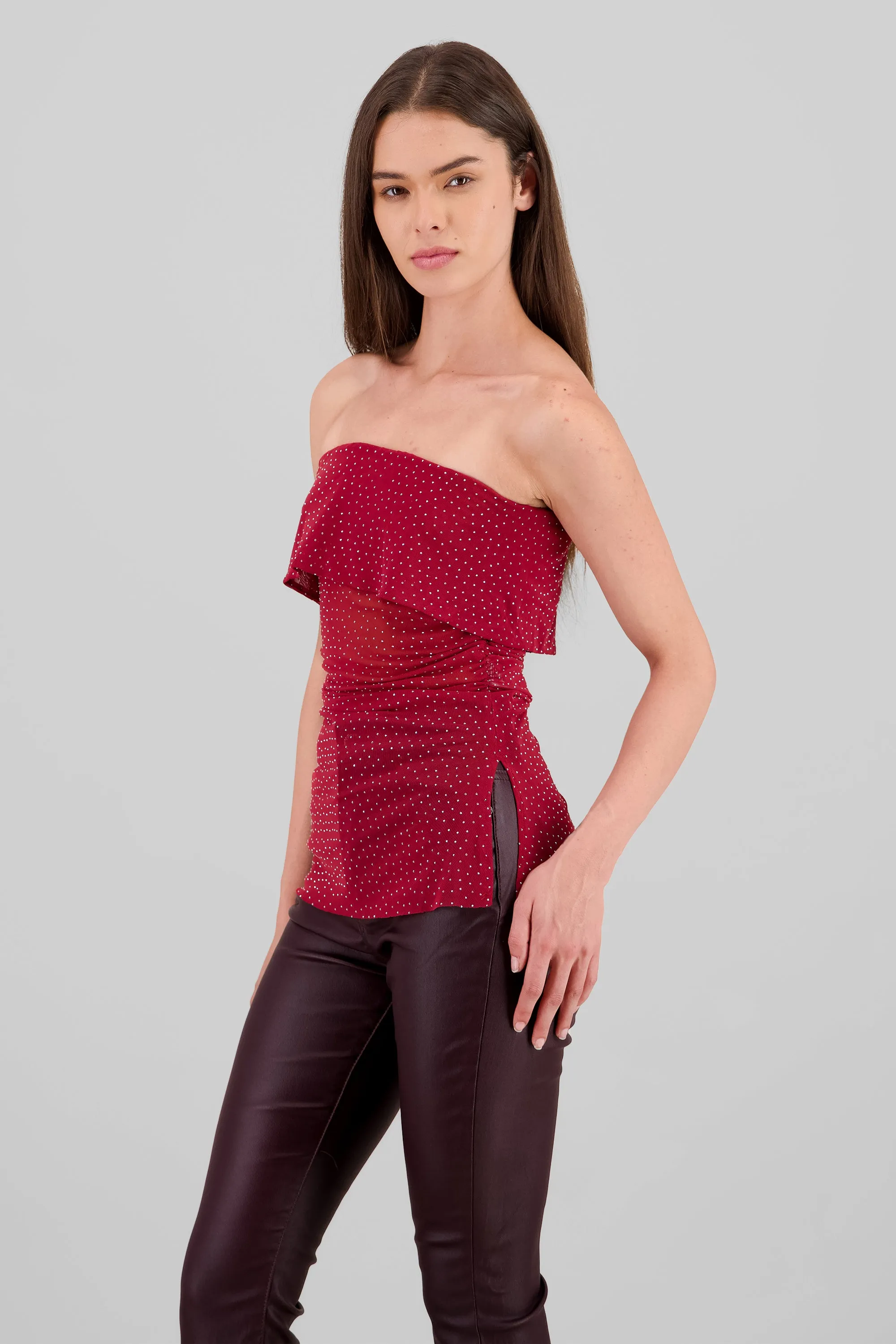 Top strapless brillos mesh sold by Shasa product image thumbnail 3
