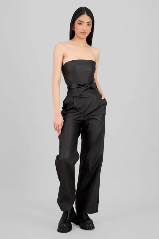 Jumpsuit pu strapples sold by Shasa