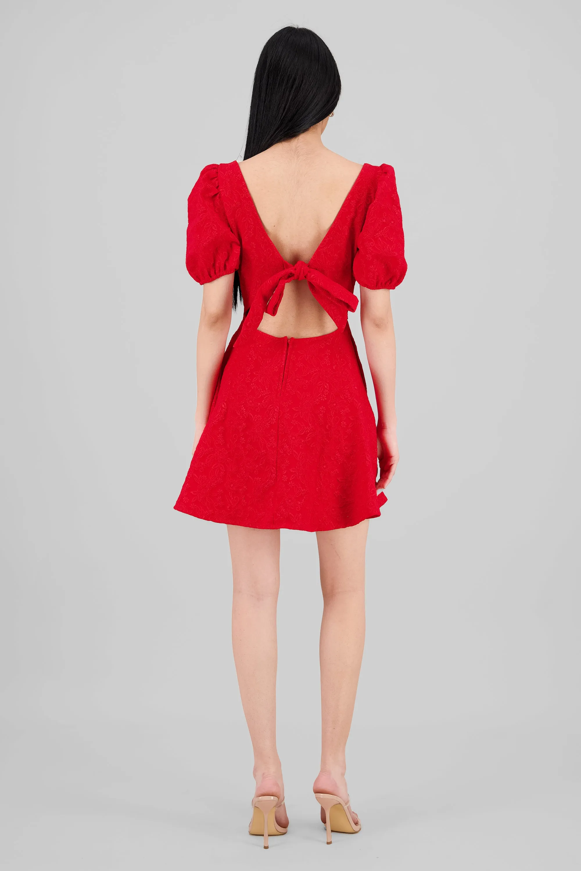 Vestido mini manga abullonada escote corazon sold by Shasa product image thumbnail 4